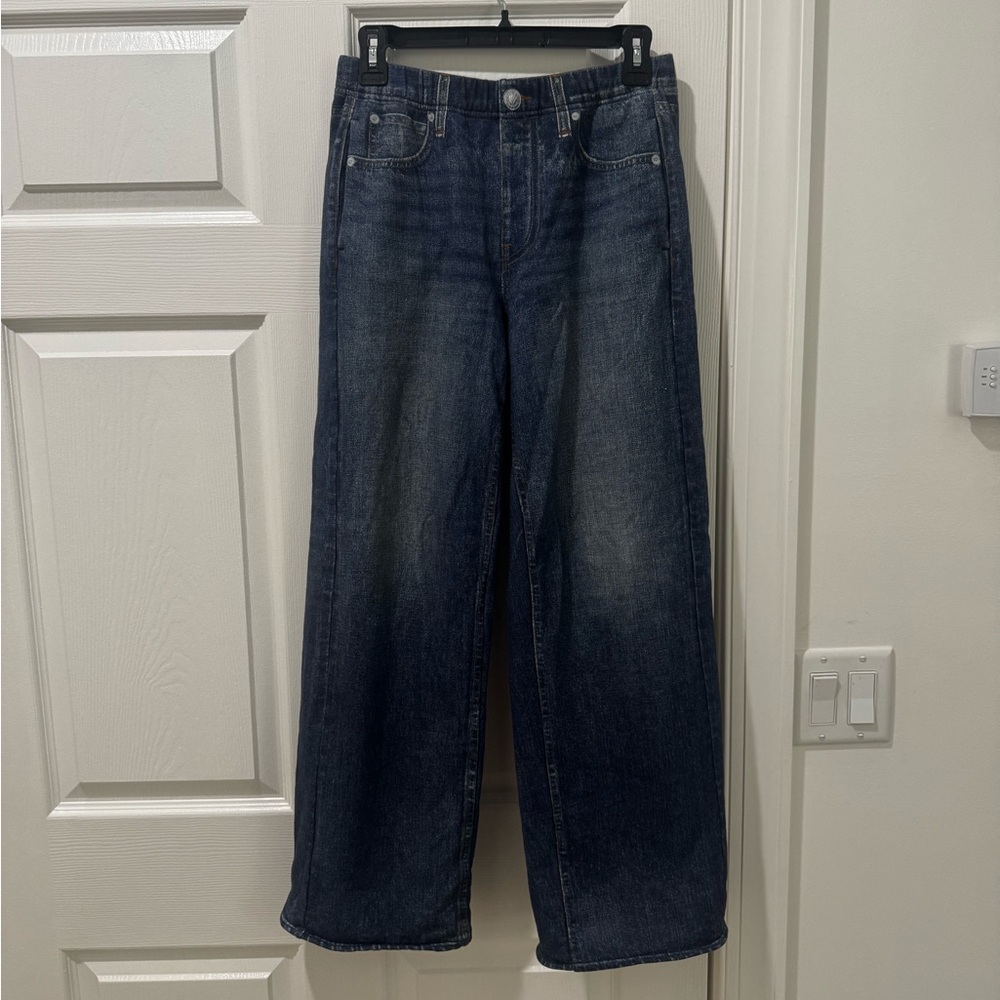 Rag & Bone - Miramar High Rise Wide Leg Cotton Terry Sweatpant Jeans - Picture 5 of 6